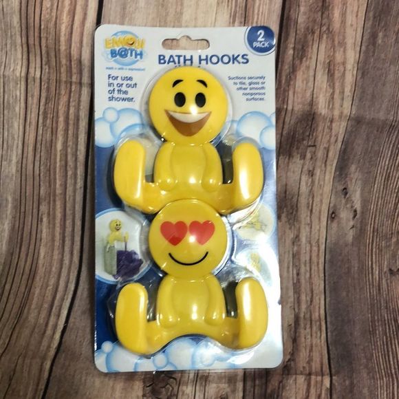 NWT Emoji bath hooks- 2 pack - Picture 7 of 7